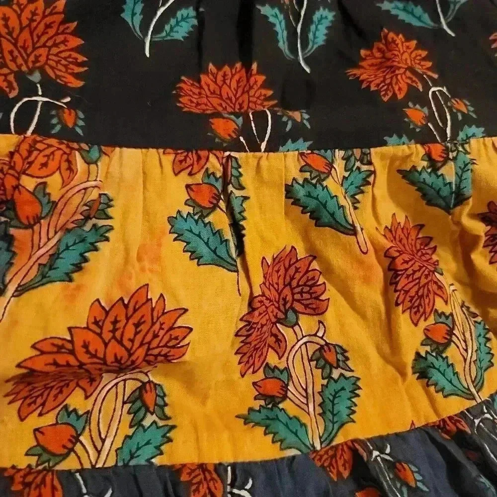Bohemian Hippie Multi Pattern A Line Dress Size Small - Picture 12 of 13